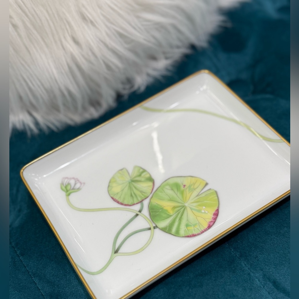 Hermes' Lily Pad Teabag Dish Plate Accesory w box